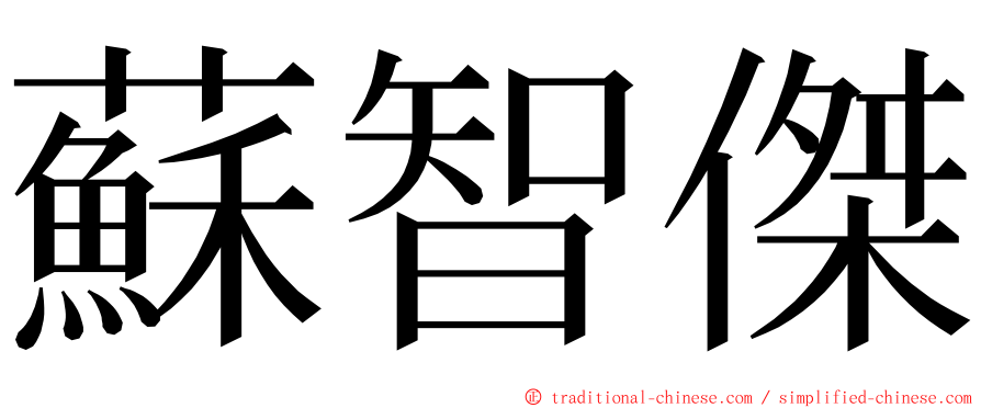 蘇智傑 ming font