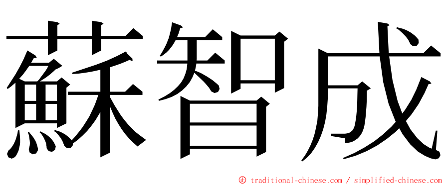 蘇智成 ming font