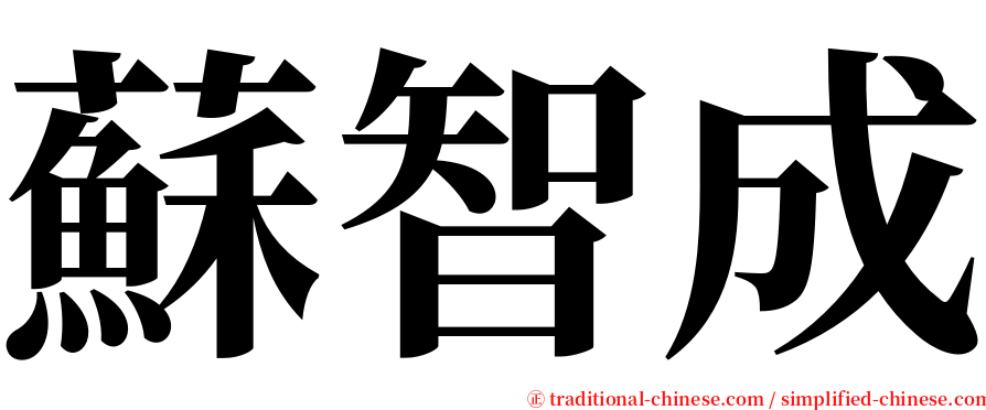 蘇智成 serif font