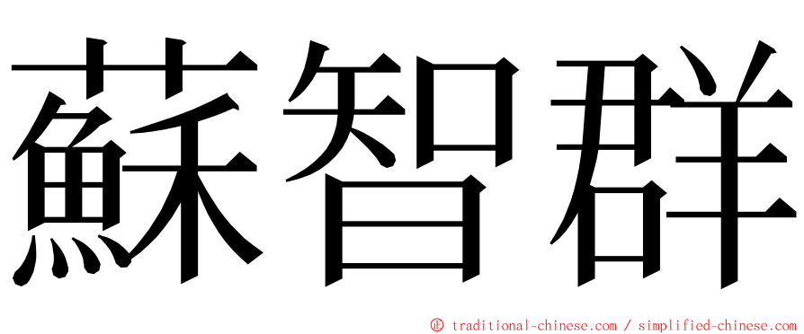 蘇智群 ming font