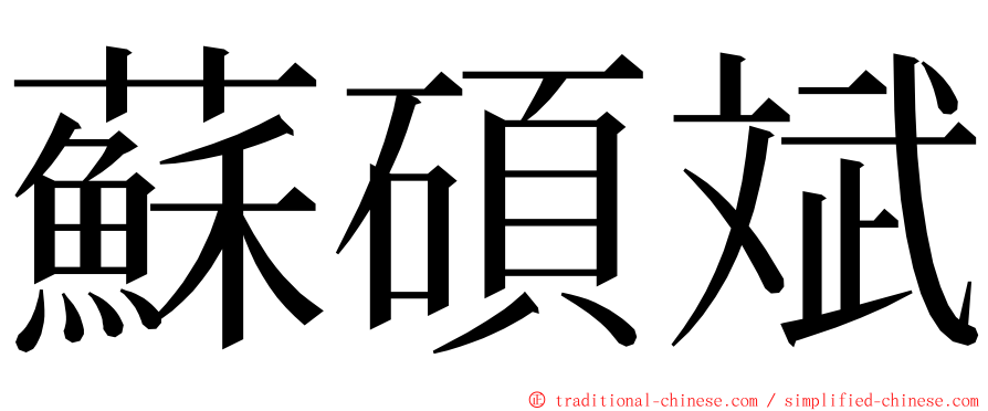 蘇碩斌 ming font