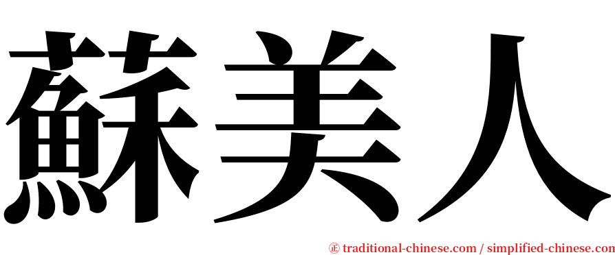 蘇美人 serif font