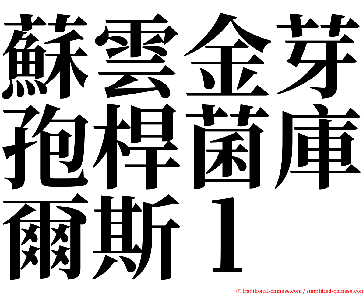 蘇雲金芽孢桿菌庫爾斯ｌ serif font