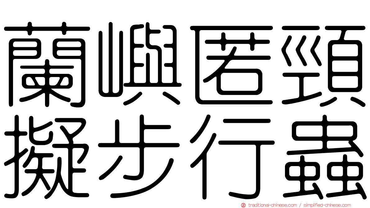 蘭嶼匿頸擬步行蟲