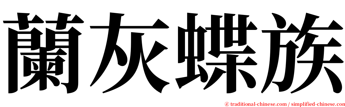 蘭灰蝶族 serif font