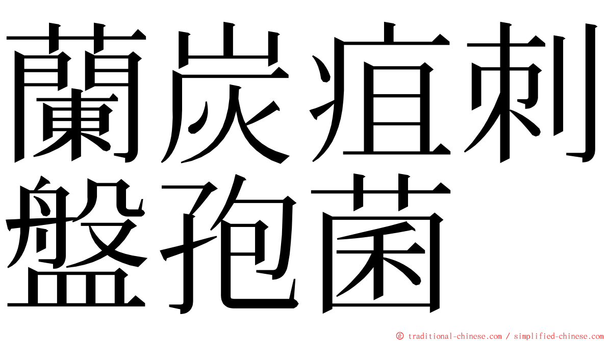 蘭炭疽刺盤孢菌 ming font