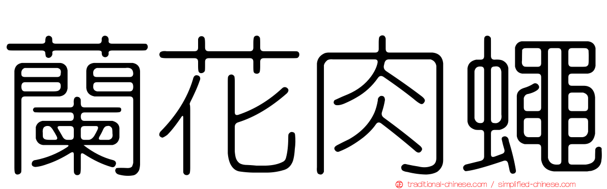 蘭花肉蠅