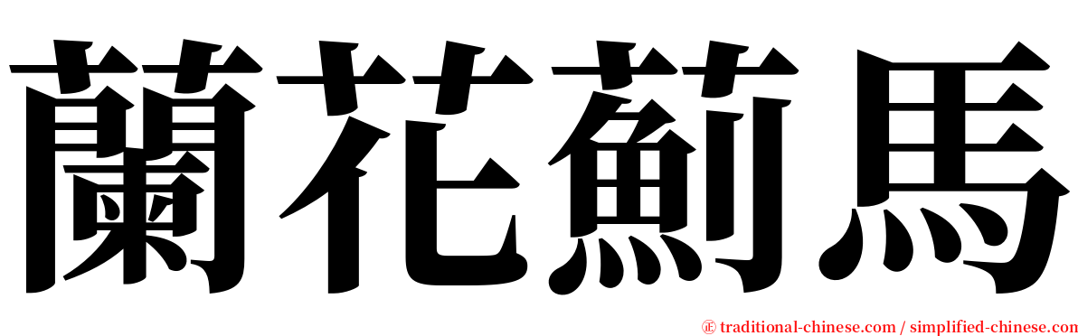 蘭花薊馬 serif font