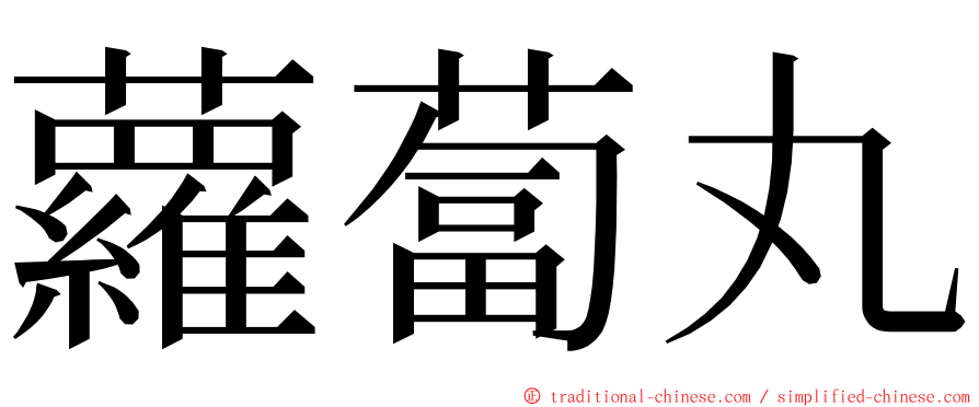 蘿蔔丸 ming font