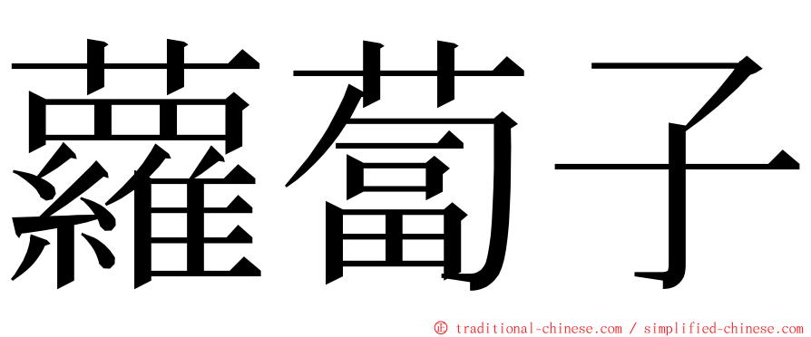 蘿蔔子 ming font