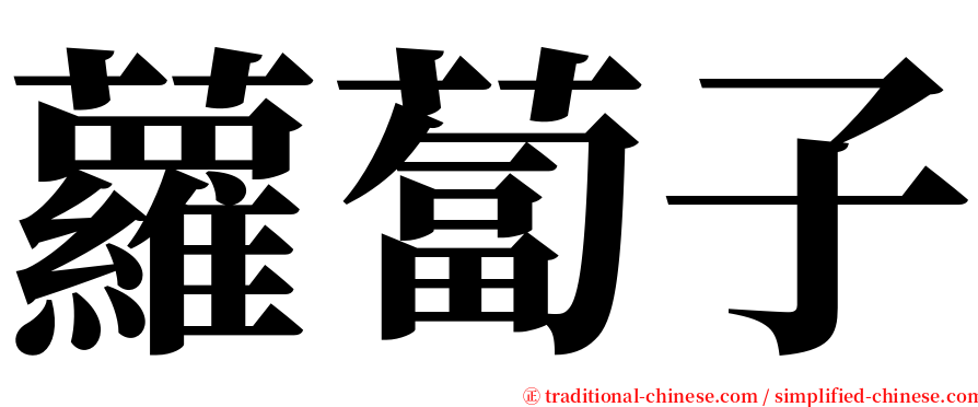 蘿蔔子 serif font