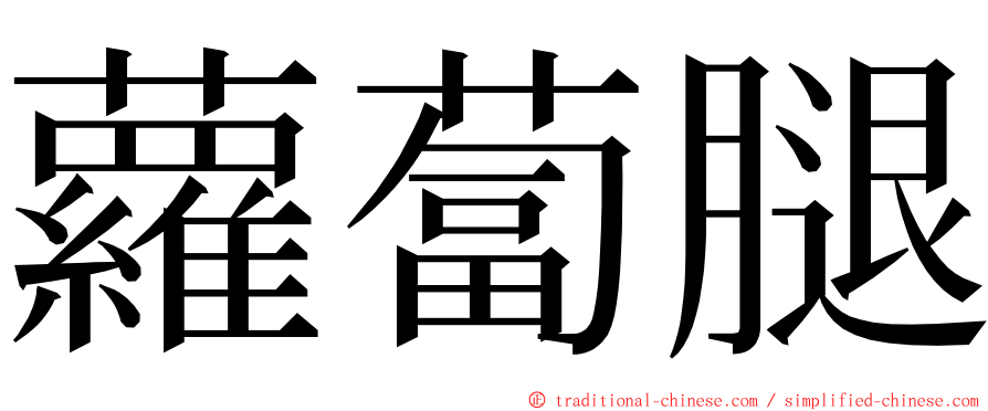 蘿蔔腿 ming font