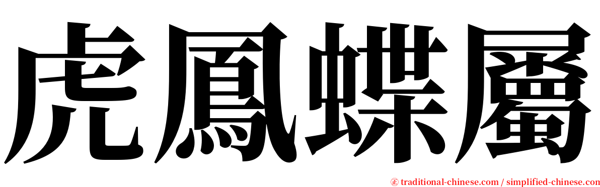 虎鳳蝶屬 serif font