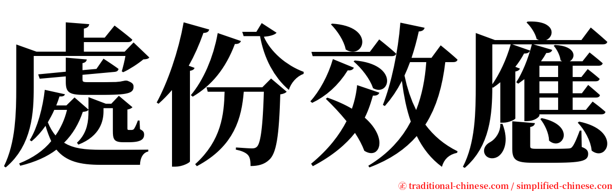 處份效應 serif font