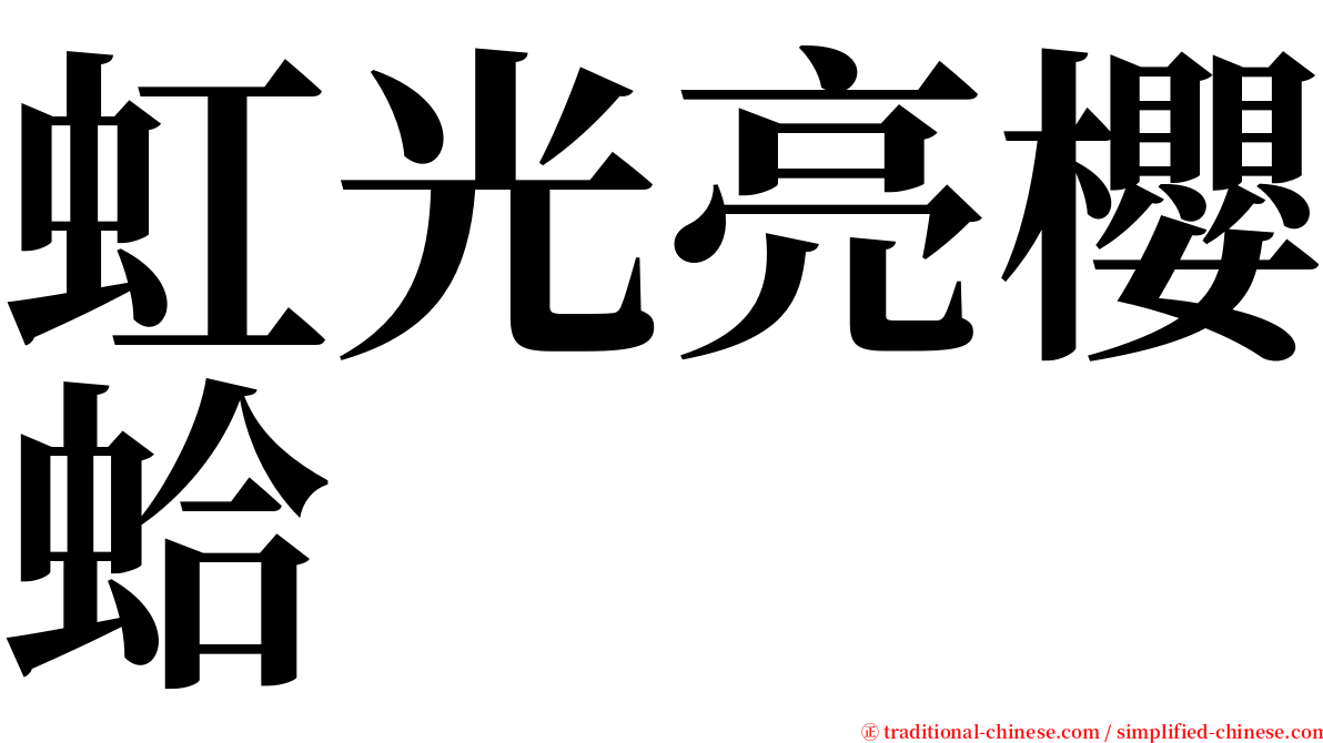 虹光亮櫻蛤 serif font