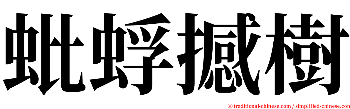 蚍蜉撼樹 serif font