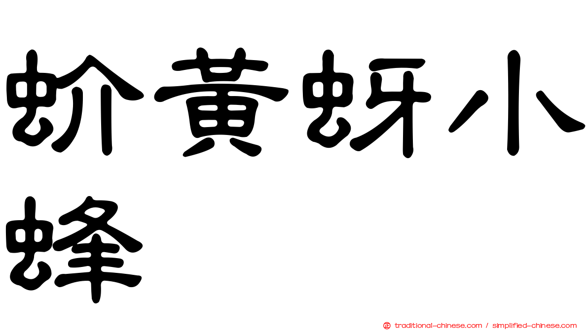 蚧黃蚜小蜂