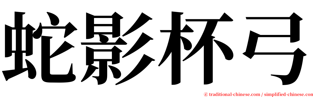 蛇影杯弓 serif font