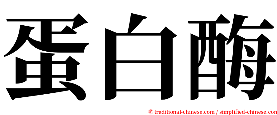 蛋白酶 serif font