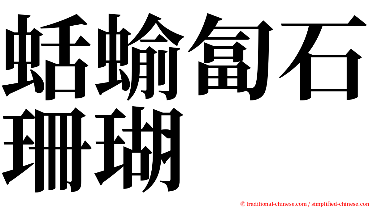 蛞蝓匐石珊瑚 serif font