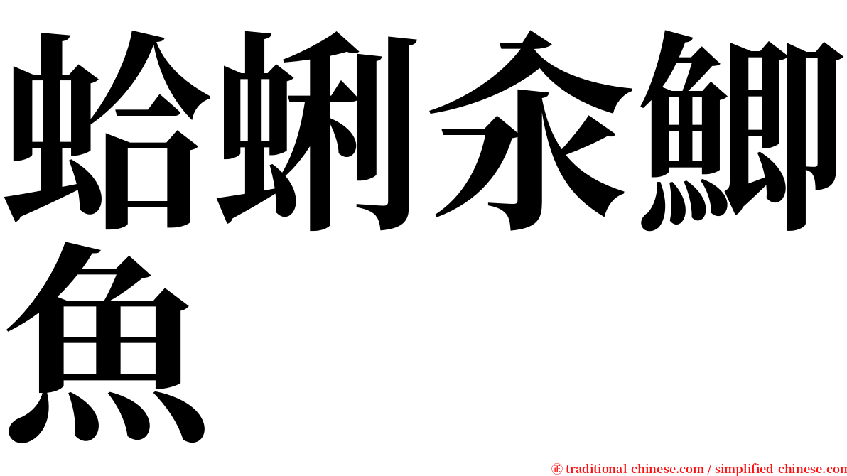 蛤蜊汆鯽魚 serif font