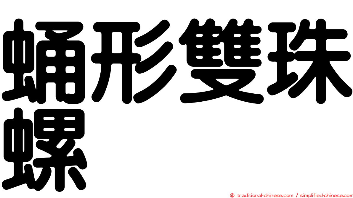 蛹形雙珠螺