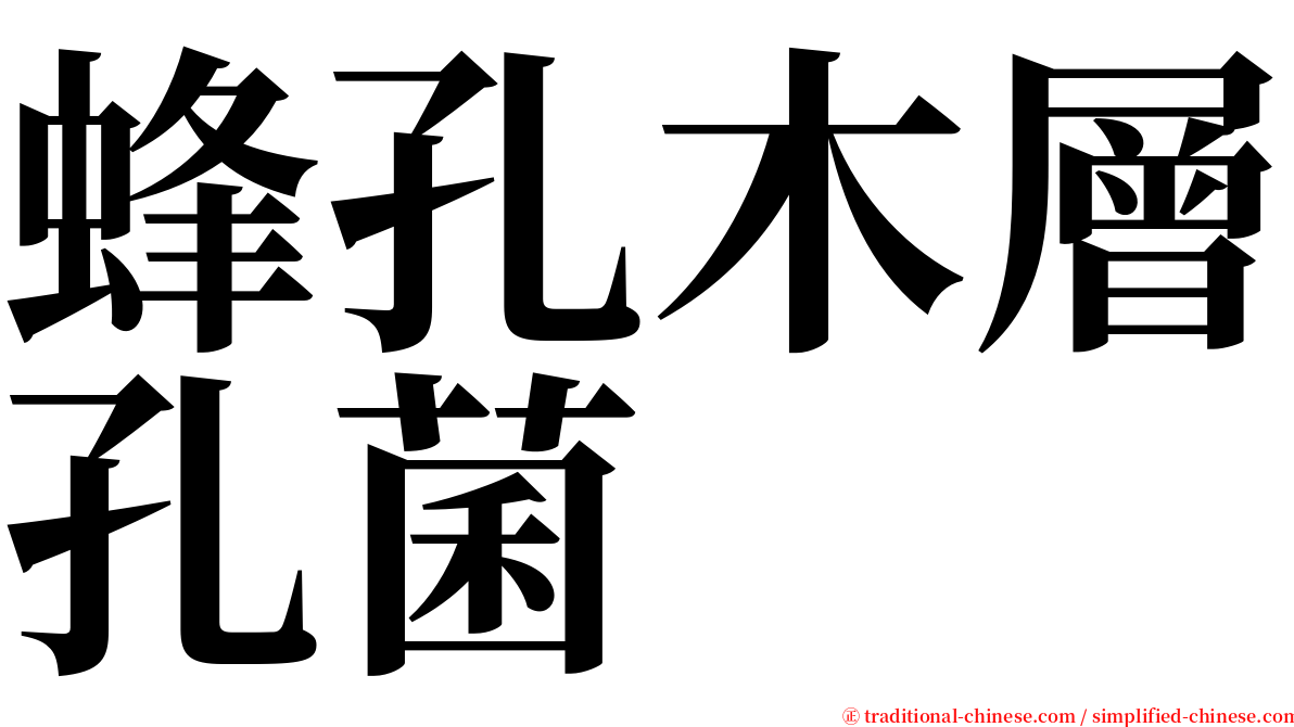 蜂孔木層孔菌 serif font