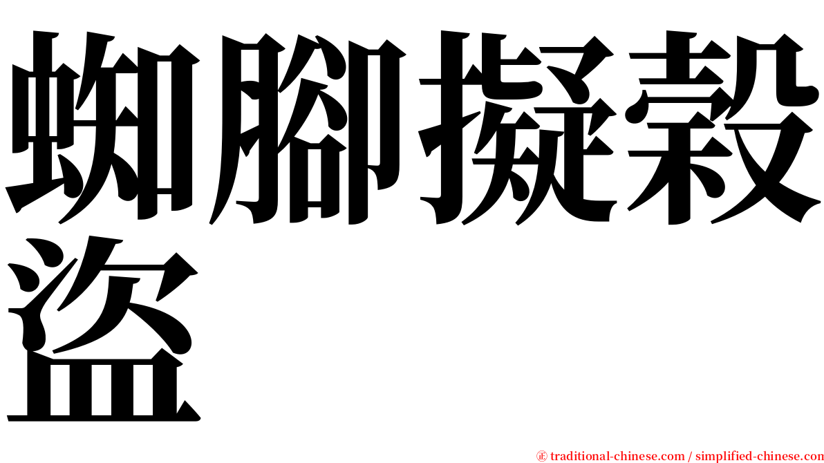 蜘腳擬榖盜 serif font