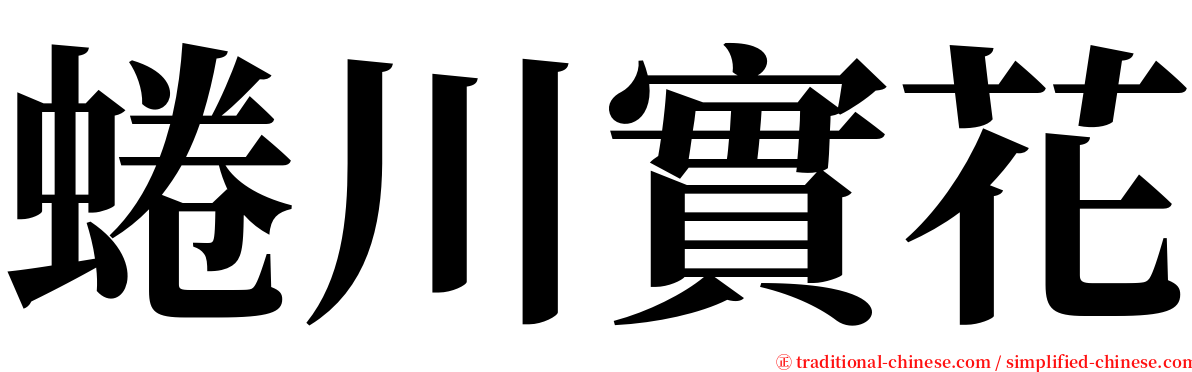 蜷川實花 serif font