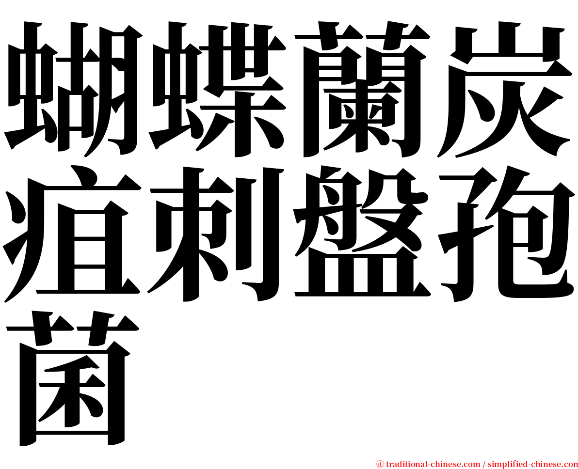 蝴蝶蘭炭疽刺盤孢菌 serif font