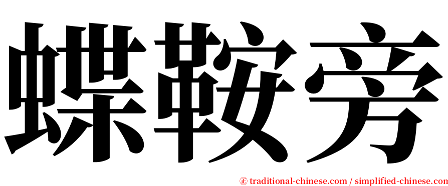 蝶鞍旁 serif font