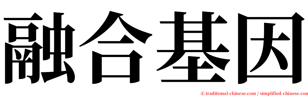 融合基因 serif font