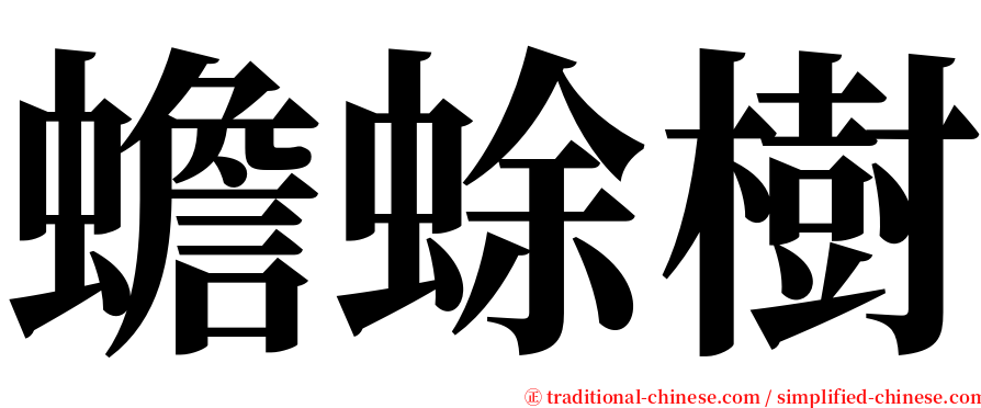 蟾蜍樹 serif font