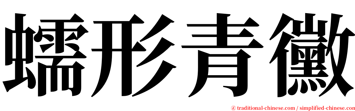 蠕形青黴 serif font