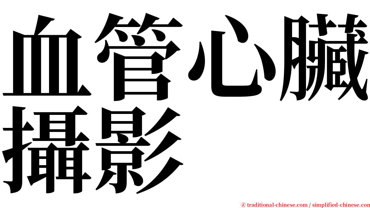 血管心臟攝影 serif font