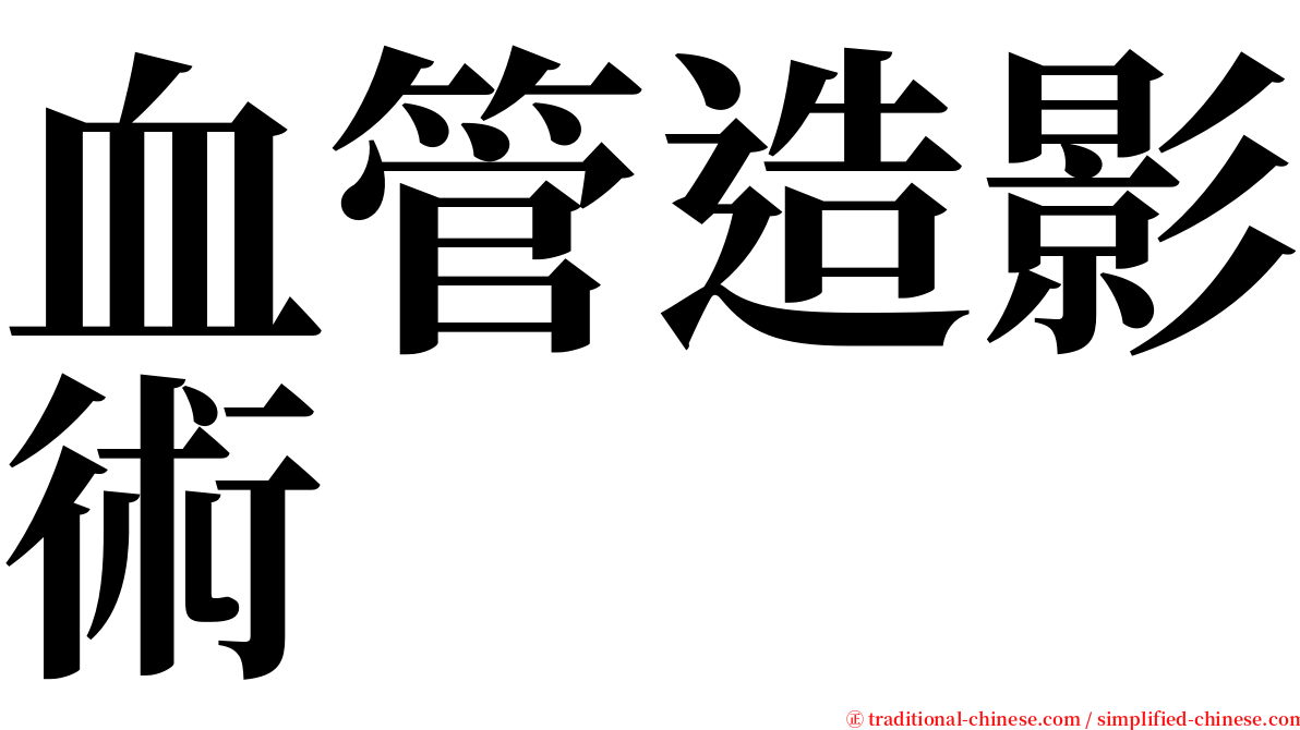 血管造影術 serif font