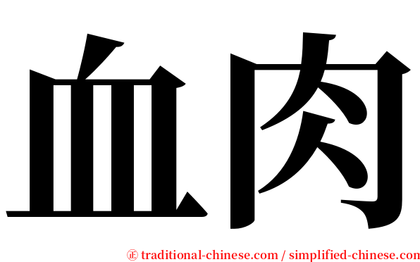 血肉 serif font