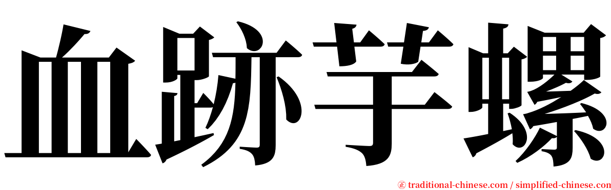 血跡芋螺 serif font