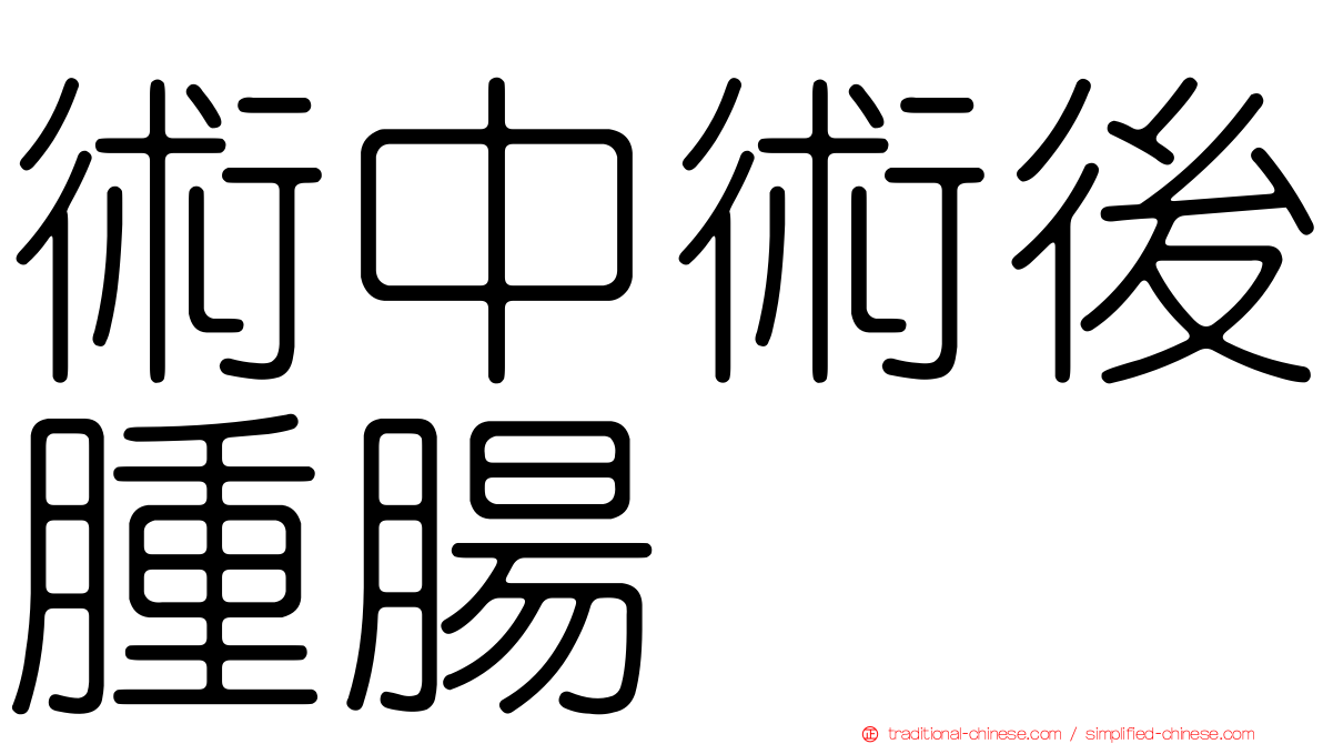 術中術後腫腸