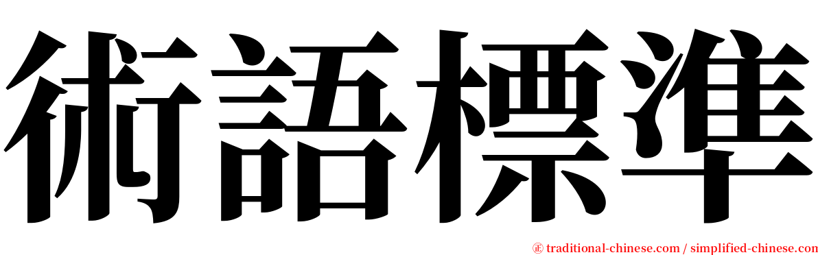 術語標準 serif font