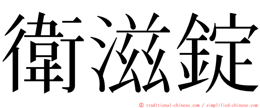 衛滋錠 ming font