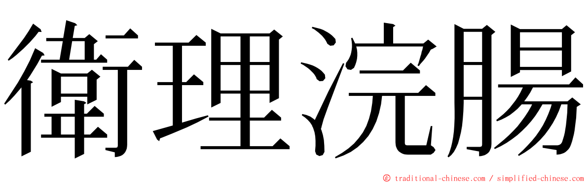 衛理浣腸 ming font