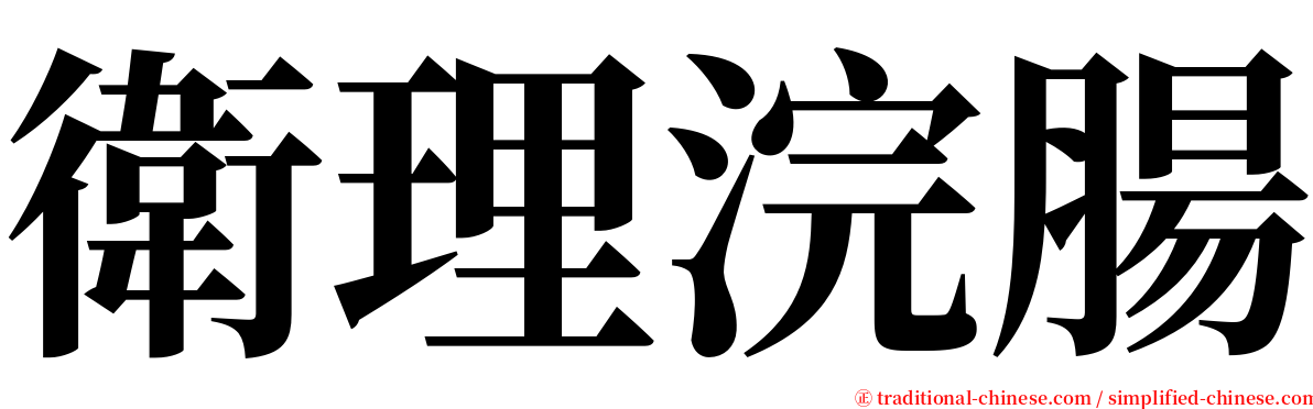 衛理浣腸 serif font