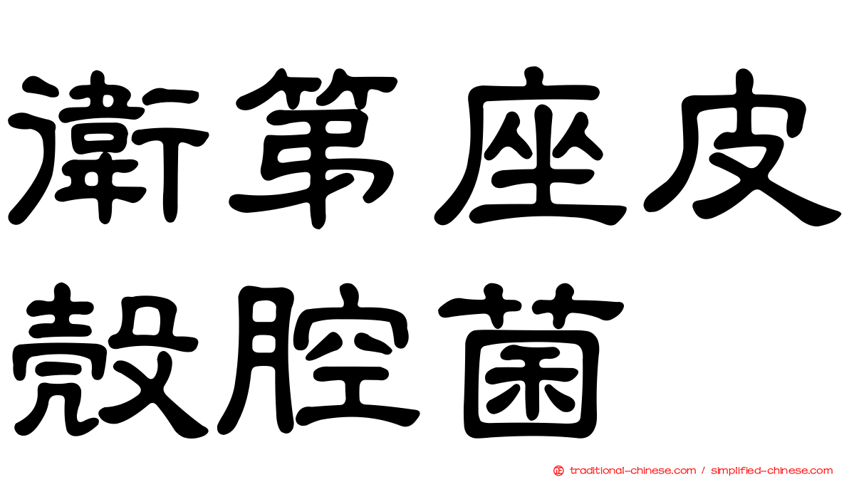 衛第座皮殼腔菌