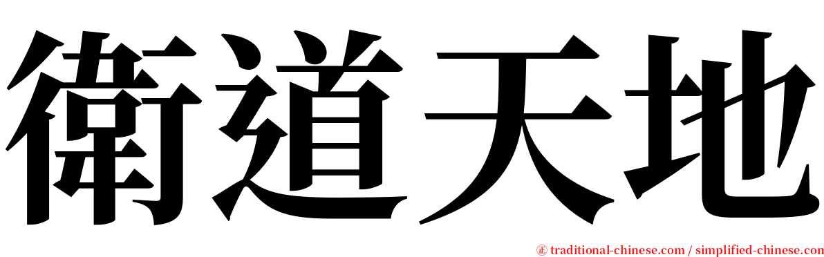 衛道天地 serif font