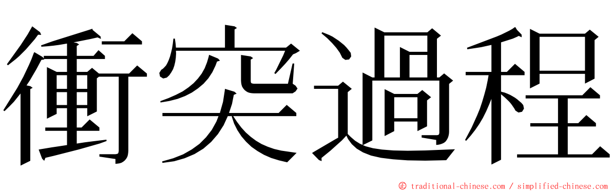 衝突過程 ming font