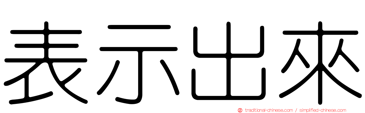 表示出來