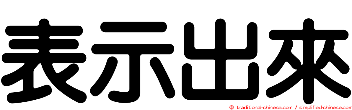 表示出來