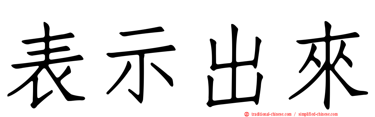 表示出來