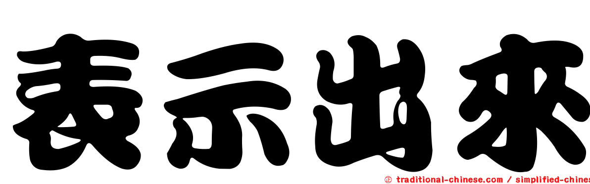 表示出來